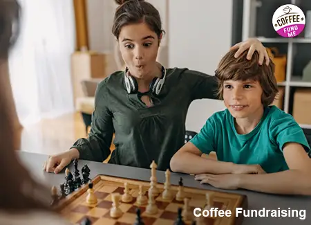 A coffee fundraiser that a chess team is using to raise additional funds. 