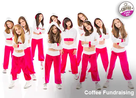 A Dance team Selling Coffee