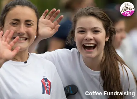 A Field Hockey team Selling Coffee.