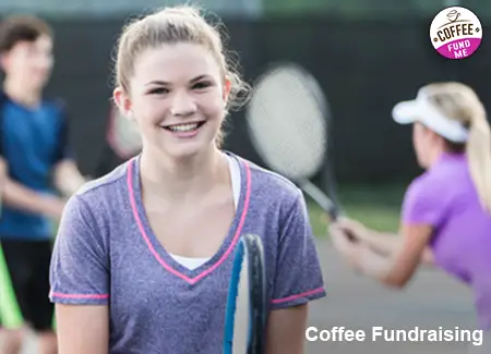 A coffee fundraiser that a tennis team is using to raise additional funds.