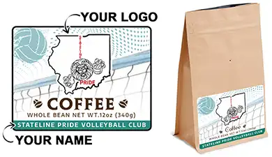 Create a coffee brand for your golf team.